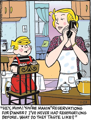 Dennis The Menace Comic Strip 2026-01-23 | Comics Kingdom