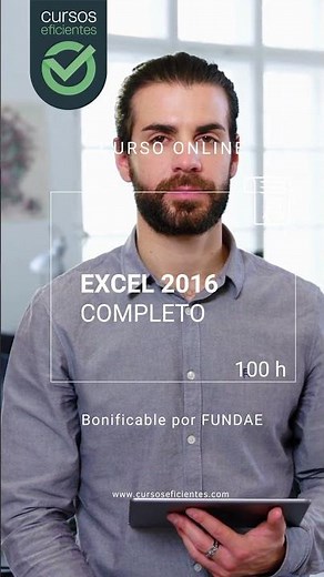Curso online Excel 2016 Completo para empresas (formación bonificada o programada)