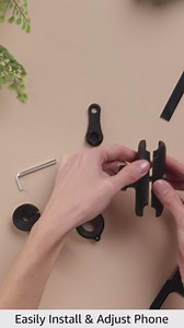 iMESTOU Anti-Theft Waterproof Motorcycle Phone Holder Bike Phone Mount 1" Ball Handlebar Stem Mobile Holder with Double Socket Arms 720° Rotation Aluminium Base for 5.5"-6.8" Cellphones (L)