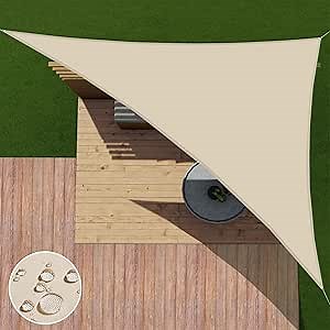 Amazon.com : Patio Paradise 18' x 18' x 25.5' Waterproof Sun Shade Sail Triangle Right, UV Block Sunshade Canopy Outdoor Patio Covers Shade Cloth Tarp for Backyard Deck Garden Awning (Customized), Beige : Patio, Lawn & Garden