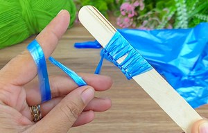 I cut and made a blue garbage bag and placed the order. #crochet #knitting | Desing Crochet