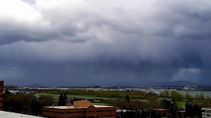 Wet, windy, and chilly weather continues to push through the Portland metro area Tuesday afternoon. These were the rainy views over Vancouver today! ️ | Meteorologist Josh Cozart | Facebook