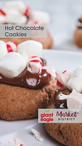 Craving something warm, cozy, and chocolatey? 🍫✨ These Hot Chocolate Cookies are the perfect treat for chilly days and nights! They're soft, gooey and topped with marshmallows – just like your favorite cup of hot cocoa, but in cookie form. 🍪 Full recipe: bit.ly/49gc08P | Giant Eagle
