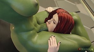 NinNinja3D - Viuda Negra x Futa She-Hulk