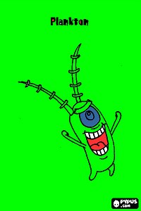 plankton coloring page, printable plankton