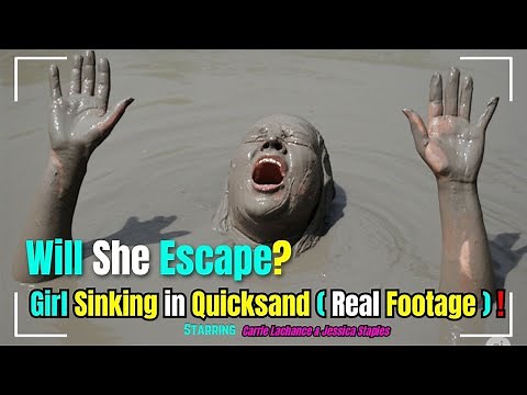 Girl Sinking in Quicksand || Girl in Quicksand || Will She Escape?😲😲#survival #adventure #quicksand