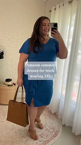 114K views · 679 reactions | Searching for plus size outfits to wear to work! I’ve got you covered! Found these chic dresses to wear to work this summer. I’m in my usual 2XL! Shop my workwear list in my Amazon . | Callie Richards | Facebook