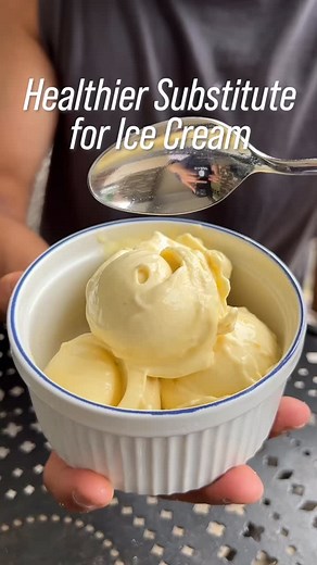 778K views · 13K reactions | The best homemade Mango Frozen Ice Cream that will satisfy your Ice Cream Cravings! It’s creamy, delicious, and done in 5 minutes! - • 2 cups frozen mango • 1/4 cup greek yogurt • optional: 1 tbsp sweetener (I use stevia) • optional: 1 scoop vanilla protein powder - - #recipe #homemade #icecream #healthy #yogurt #froyo #mango #healthyrecipe #protein #dessert #healthylifestyle | Razi Khan | Facebook