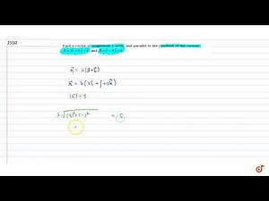 Find a vector of magnitude 5 units, and parallel to the resultant of the vectors ` - gt a=2 hat ...