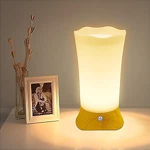 DEEPLITE Battery Operated Night Table Lamp for Bathroom, Bedroom, Hallway
