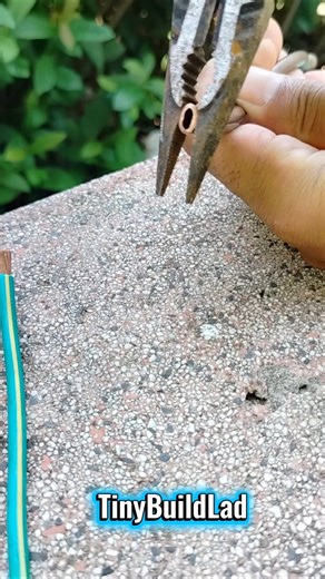 DIY Electrical Cable Lug from Air Conditioner Copper Pipe 🔧 #DIY #ElectricalWork #CopperTube #shorts