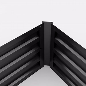 2PCS 10x3x1ft Galvanized Raised Garden Bed Kit,Metal Planter Box for Vegetables,Flowers,Herbs Durable Rust-Resistant Patio Gardening Beds,Black