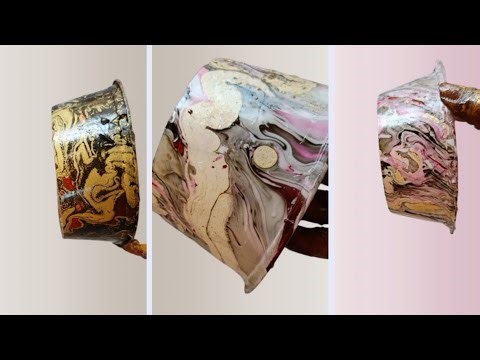 How I Create Magical Bowl Designs Using Water | Red Black Gold Elegance"