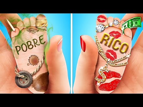 ¡ME CAMBIARON AL NACER! Momentos de RICA VS. POBRE — MILLONARIA por 24 HORAS por 123 GO! CHALLENGE