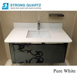 [Hot Item] Hot Sell Artificial Quartz Stone White Man-Made Stone for Kitchen Countertop/Bathroom Vanity Top/Hotel Worktop