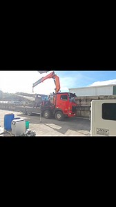 Unloading 18-footer truck. #RBDS #boomtruck #boomtruckrental #boomtruckoperator | RBDS Logistics & Trucking Services