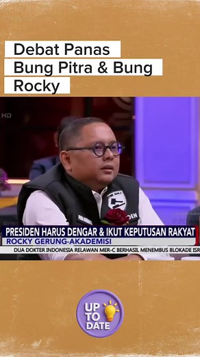 Debat Ter Hot Abad ini. Bung Pitra vs Bung Rocky ! menurut kalian gimana Sob ? ambil baiknya, buang buruknya. #uptodate85 #beritatiktok #fypシ゚ #pitraromadoni #rockygerung