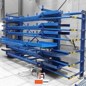 [Hot Item] Heavy Duty Hand-Cranked Roll out Sheet Metal Rack for Factory Sheet/Plate Storage