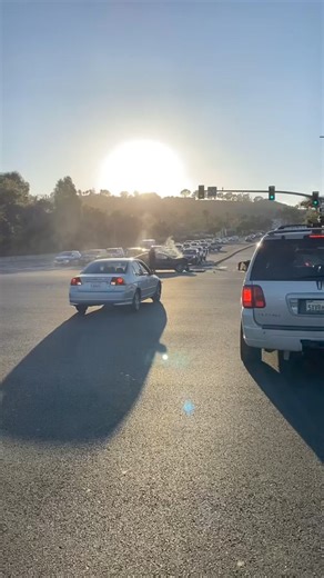 Guy crashed and the cops had the guns out! 👮 #butteryfilms #cops #freeway | Buttery Films