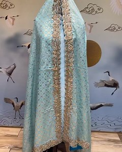 Beautiful pure Jacuard dupatta crafted with zardozi dabka sequins hand embroidery | Ranchi Convent