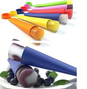 [Hot Item] Mixed Color Reusable Silicone Ice Push Pop Ice Cream Mould Popsicle Mold