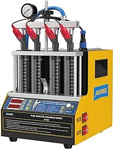 Ultrasonic Fuel Injector Tester Cleaner Machine Kit Support for 110V Petrol Vehicles Motorcycle 4-Cylinder