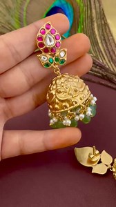 ✨Silver replica Jadau screw back earrings ✨ 1750/- Plus shipping To order pls WhatsApp@ 7995523763 | Tara Collections