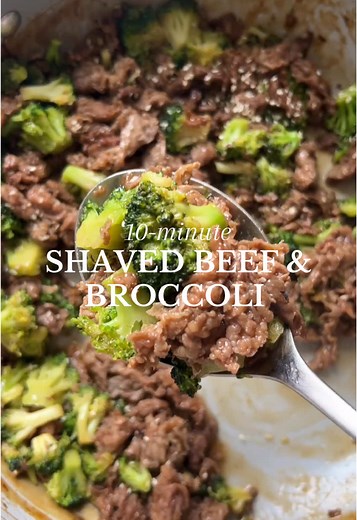 10-Minute Shaved Beef and Broccoli Dinner Recipe