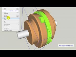 Oldham coupling 3D in SketchUp