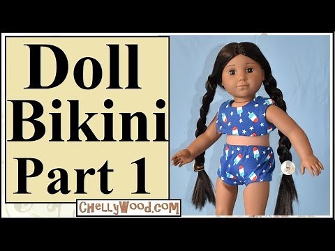 Free Doll Clothes Patterns: 18 inch Dolls' Bikini Bottoms or Underpants Pattern and Tutorial Video