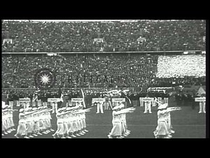 Hitler presides over the opening of the 1936 Olympics while U.S. team member Jess...HD Stock Footage