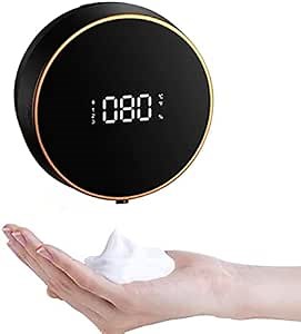 Automatic Foaming Wall Mounted Motion Sensor Touchless Liquid Soap Dispenser for Bathroom Hotel Restaurant Mall (Black)