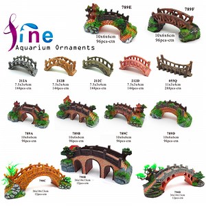 [Hot Item] Bridges Pavilion Aquarium Ornament Bridge Resin Rockery Fake Rock Tree