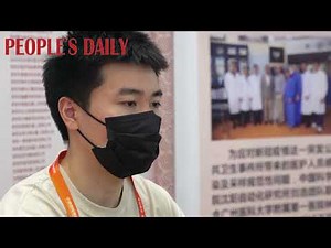 A throat swab prototype robot draws attention on China International Fair for Trade in Services