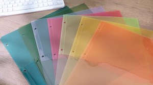 8-tab Plastic Binder Dividers with Pockets, 3-Hole Punched, 9.75x11.5 Inches, Sturdy & Colorful Page Organizers for 3-Ring Binders, Office Use(Macaron Color)