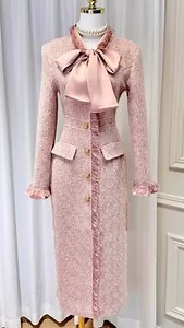 11 reactions | ✨ Step into sophistication with our Elegance is Key Maxi Dress! This stunning piece features a delicate pink hue, luxurious texture, and chic details like a bow tie and ruffled cuffs. Perfect for any occasion, it effortlessly combines classic charm with modern style. ✨ Dress up your wardrobe and make a statement! #EleganceIsKey #MaxiDress #FashionInspo #StyleGoals #OOTD #ChicAndClassy | Comino Couture | Facebook