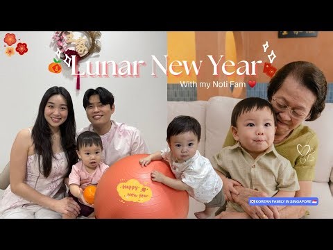 🐥🍊FIRST Bai Nian with my 🇰🇷Korean-Singaporean🇸🇬 Son- 1st 红袍 from great grand parents!👵🏻🧧