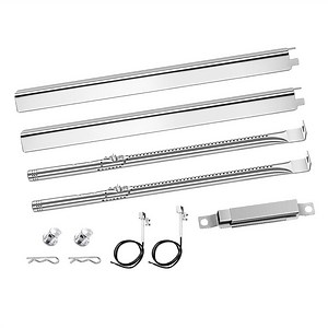 Grill Burners Replacement for Charbroil Performance 2 Burner 463660021 463660421, G325-0002-W1 Heat Plates for Char-broil 463630021 463654022 463655621 463655421, Crossover Tube & Igniter Grill Parts