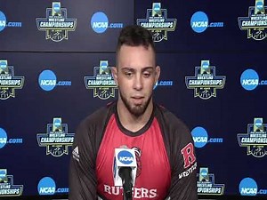 Session IV - John Poznanski (Rutgers) after quarterfinal win at 184 pounds at 2021 NCAAs