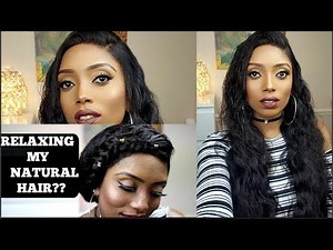 RELAXING MY NATURAL HAIR?| LACE FRONTAL INSTALLATION | LUVIN HAIR REVIEW