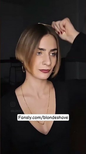 Watch me shave my head completely bald full video on fansly @BlondeShave #headshave #haircut #bald