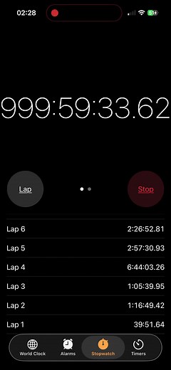 1000 Hours on Stopwatch Challenge with iPhone
