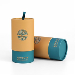 [Hot Item] Firstsail Custom Printed Creative Recycled Eco Friendly Biodegradable Push Round Kraft Brown Paper Tube Packaging Box for Bath Salt Cosmetic Gift Candle