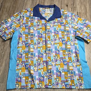 Walt Disney World 50th Anniversary Mickey Mouse Retro Camp Unisex Bowling Shirt