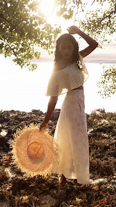 The summer sun rising in all its glory painting the sky golden, a morning walk by the beac, some coconut water and we’re all set to take on these hot summer days ☀️🌊 In collaboration with Model: @seemahari 📸: @pretikamenon 🎥: @sabrinadhilon HMU: @seerathmystique Production: @oddartists #sustainablefashion #handblockprinted #summer | Okhai