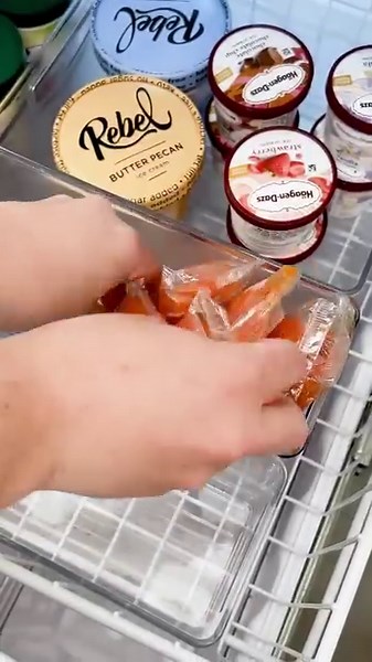 22 reactions | A full freezer refresh is just what you need  Clear bins keep everything organized so you never lose anything at the bottom again  | iDesign | Facebook