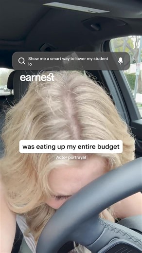 Student loans wrecking your budget? Refinance with Earnest. 2-min rate check, no credit impact, no fees, customizable payments 🔥🙌 | Earnest