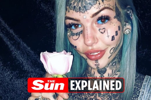 Who is 'dragon girl' Amber Luke and how many tattoos does she have?