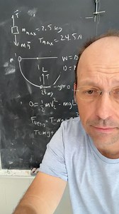 #physicsquestions what is the max swinging mass before the string breaks? #physics #physicsteacher #forces #workenergy #circularmotion | Rhett Allain