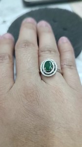 14k carat gold 2 carat estimated total diamond With natural jade stone Size 5 can be resize Price 41,000 | The gift gallery | Facebook